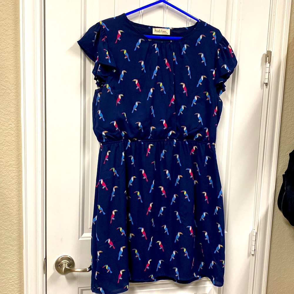 Navy Toucan Dress